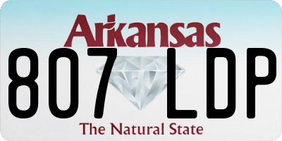 AR license plate 807LDP