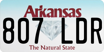 AR license plate 807LDR