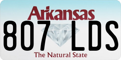 AR license plate 807LDS