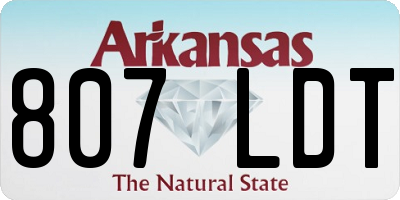 AR license plate 807LDT