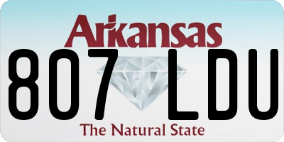 AR license plate 807LDU