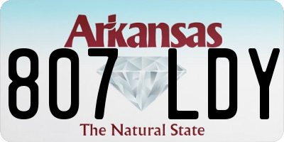 AR license plate 807LDY