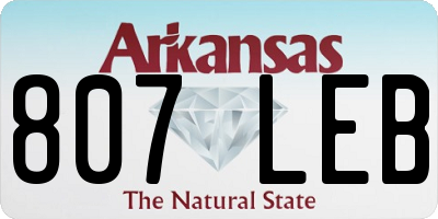 AR license plate 807LEB