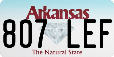 AR license plate 807LEF