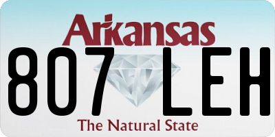 AR license plate 807LEH