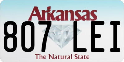 AR license plate 807LEI