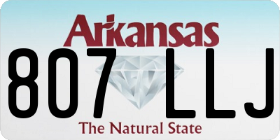 AR license plate 807LLJ