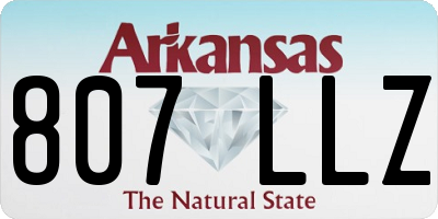 AR license plate 807LLZ