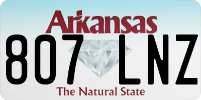 AR license plate 807LNZ