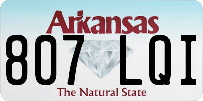 AR license plate 807LQI