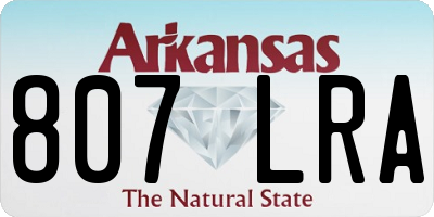 AR license plate 807LRA