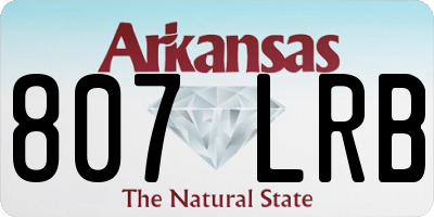 AR license plate 807LRB