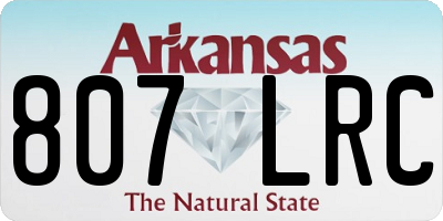AR license plate 807LRC