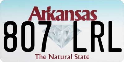 AR license plate 807LRL