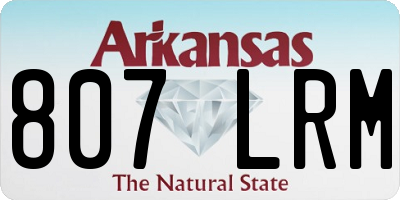 AR license plate 807LRM