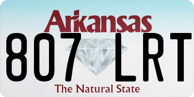 AR license plate 807LRT