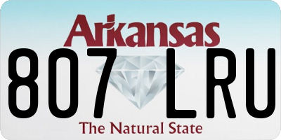 AR license plate 807LRU