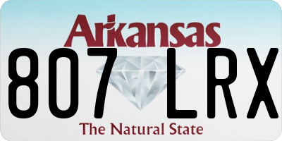 AR license plate 807LRX