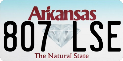 AR license plate 807LSE