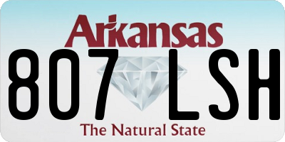 AR license plate 807LSH