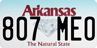 AR license plate 807MEO