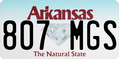 AR license plate 807MGS