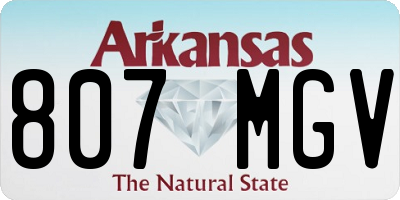 AR license plate 807MGV