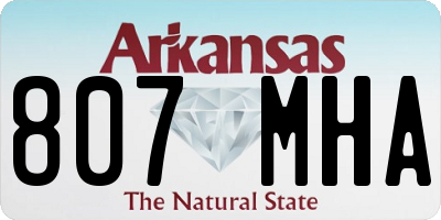 AR license plate 807MHA