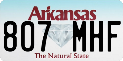 AR license plate 807MHF