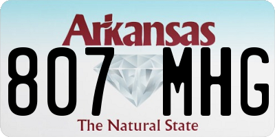 AR license plate 807MHG