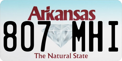 AR license plate 807MHI