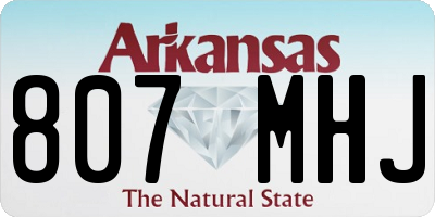AR license plate 807MHJ