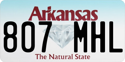 AR license plate 807MHL