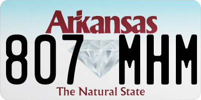 AR license plate 807MHM