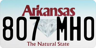 AR license plate 807MHO