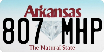 AR license plate 807MHP