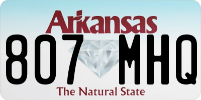 AR license plate 807MHQ