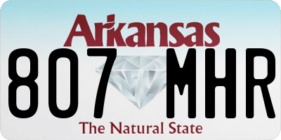 AR license plate 807MHR