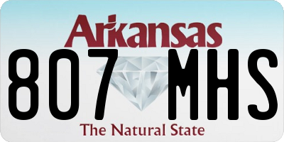 AR license plate 807MHS