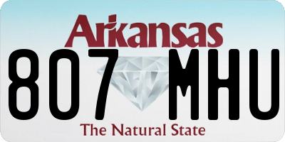 AR license plate 807MHU