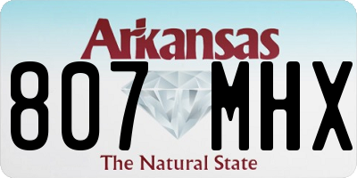 AR license plate 807MHX