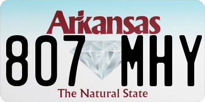 AR license plate 807MHY
