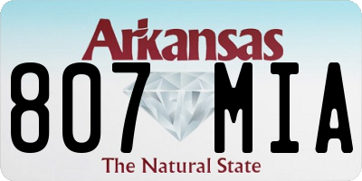 AR license plate 807MIA