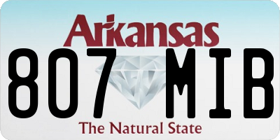 AR license plate 807MIB