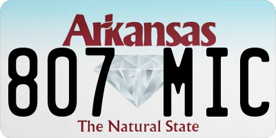 AR license plate 807MIC