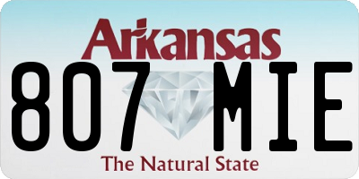 AR license plate 807MIE