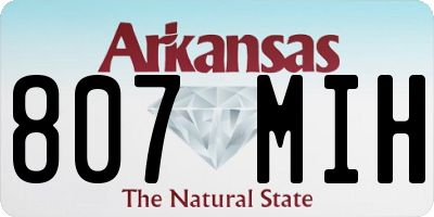 AR license plate 807MIH