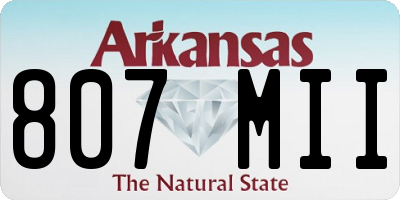 AR license plate 807MII