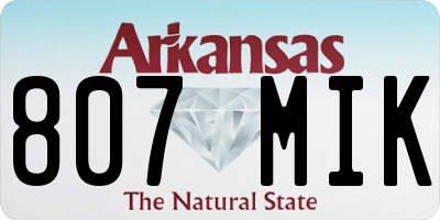 AR license plate 807MIK