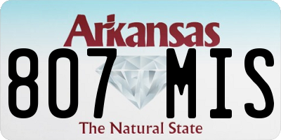 AR license plate 807MIS